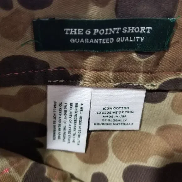 Ball And Buck Shorts Mens 32 The 6 Point Short Pink Chino Hunting Shooting USA - Picture 4 of 8